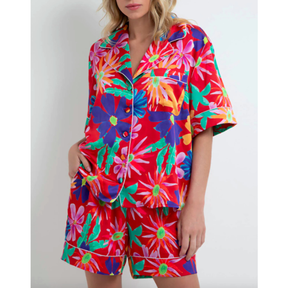 PatBO Aster Short Sleeve Pajama Set